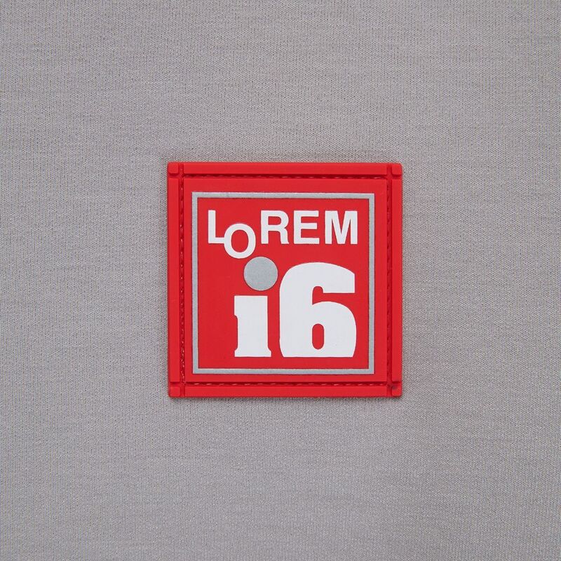 Лейбл из ПВХ Dzeta, L, красный арт.16558.50