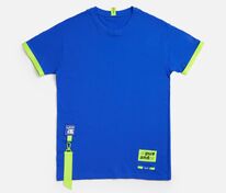 Лейбл из ПВХ Dzeta, L, синий арт.16558.44