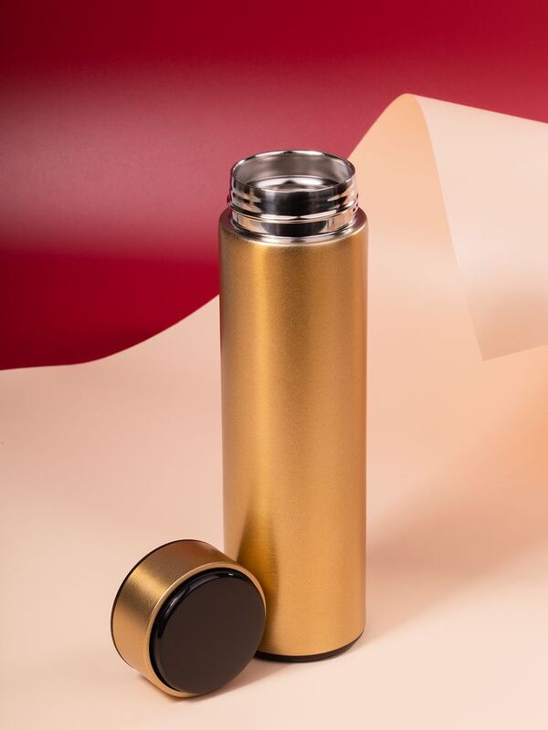 Смарт-бутылка с заменяемой батарейкой Long Therm, золотистая арт.14314.00