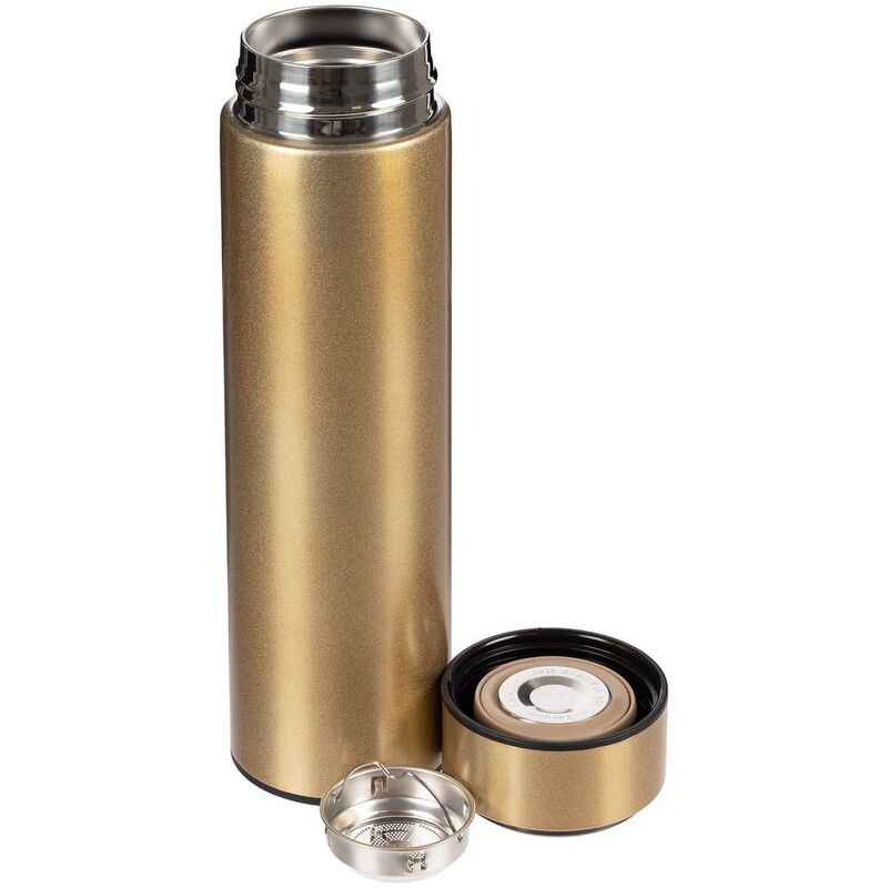 Смарт-бутылка с заменяемой батарейкой Long Therm, золотистая арт.14314.00