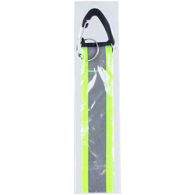 Светоотражающий брелок Flashline, серый с зеленым арт.15458.90
