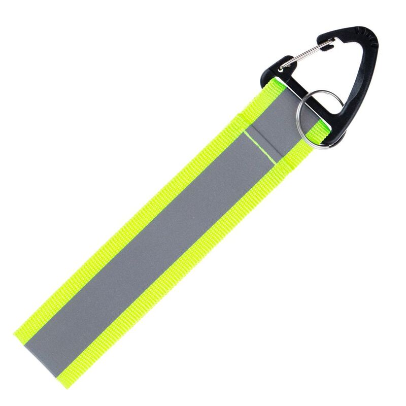 Светоотражающий брелок Flashline, серый с зеленым арт.15458.90
