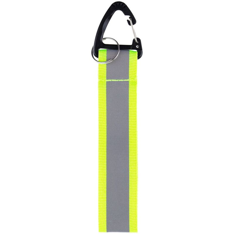 Светоотражающий брелок Flashline, серый с зеленым арт.15458.90