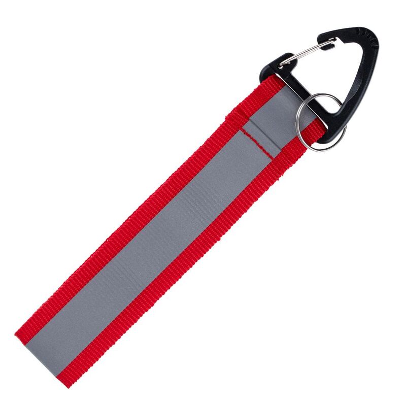 Светоотражающий брелок Flashline, серый с красным арт.15458.50