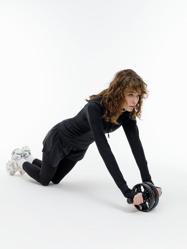 Ролик для пресса с ковриком Presswork, черный арт.16582.30