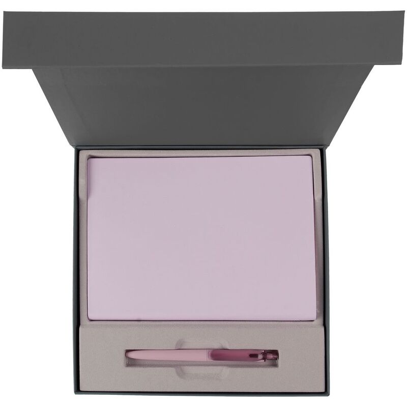 Коробка Memoria с ложементом под ежедневник и ручку, ver. 2, серая арт.17240.10