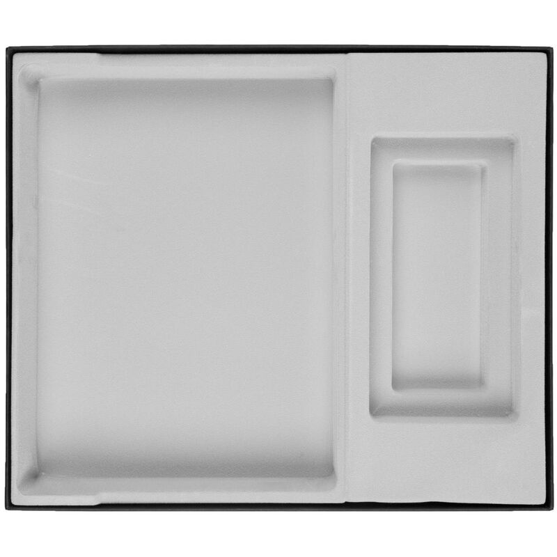 Коробка Overlap с ложементом под ежедневник и аккумулятор, ver.2, черная арт.17244.30