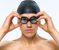 Очки для плавания зеркальные Underwater, черные арт.16644.30