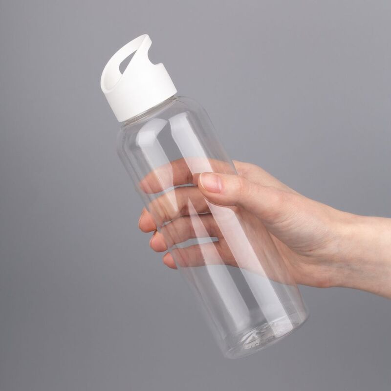 Бутылка для воды Plaske, прозрачная с белой крышкой арт.16554.60