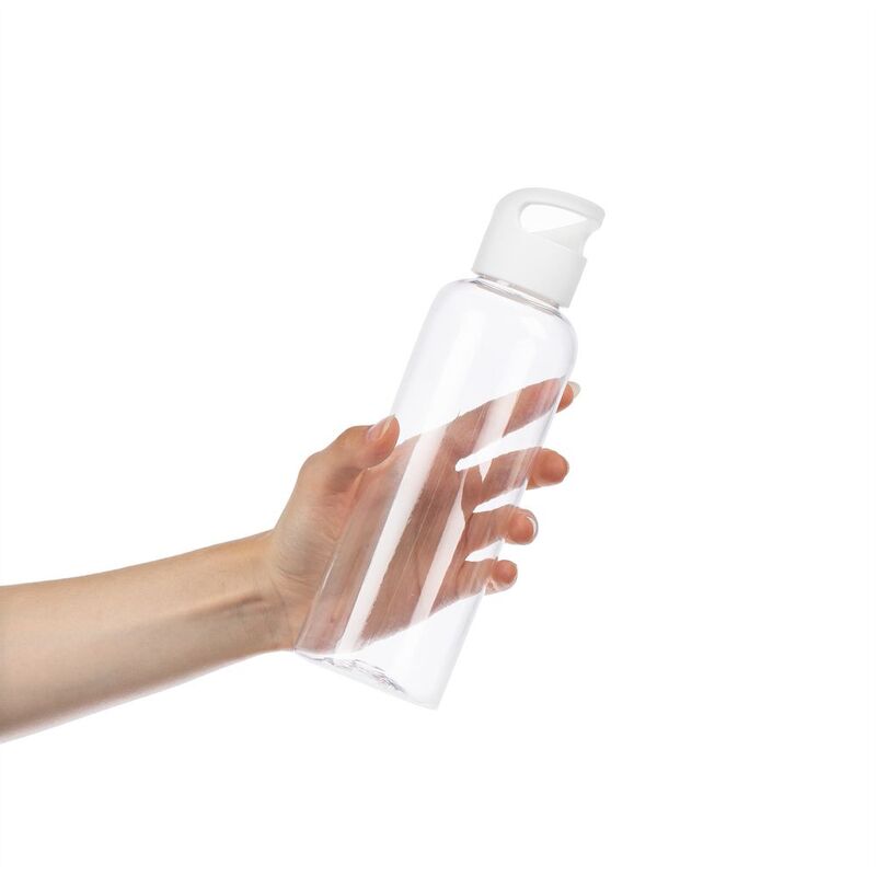 Бутылка для воды Plaske, прозрачная с белой крышкой арт.16554.60