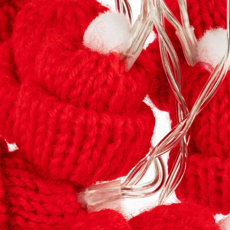 Гирлянда Cosy Poms, красная арт.16957.50