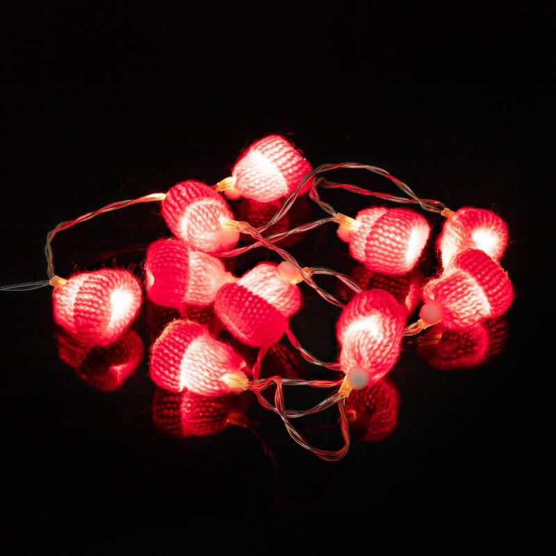 Гирлянда Cosy Poms, красная арт.16957.50