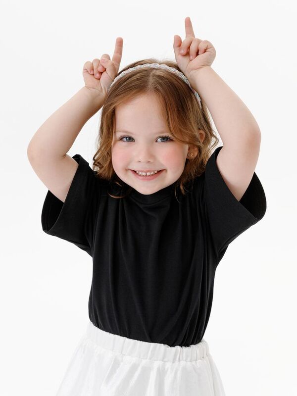 Футболка детская оверсайз Teezer, черная арт.16963.30