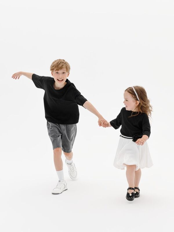 Футболка детская оверсайз Teezer, черная арт.16963.30