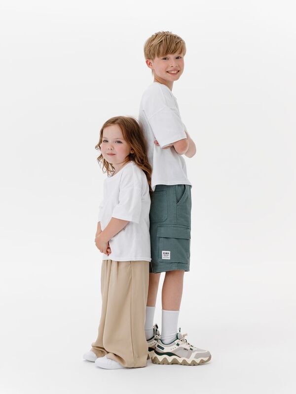 Футболка детская оверсайз Teezer, белая арт.16963.60