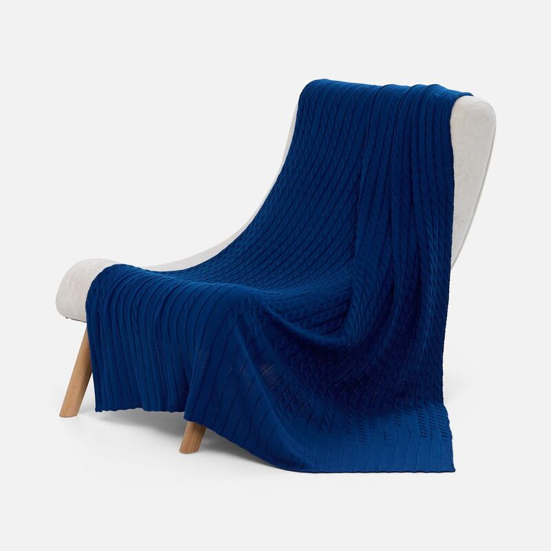 Плед Tressa, темно-синий (кобальт) арт.19622.47