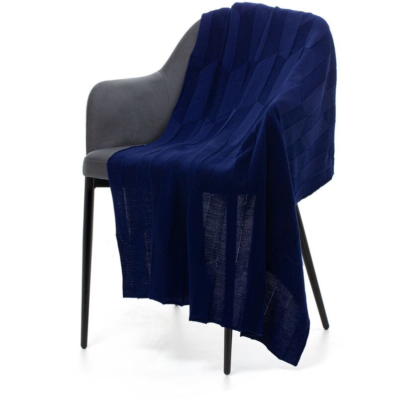 Плед Rombus, темно-синий (сапфир) арт.19623.41