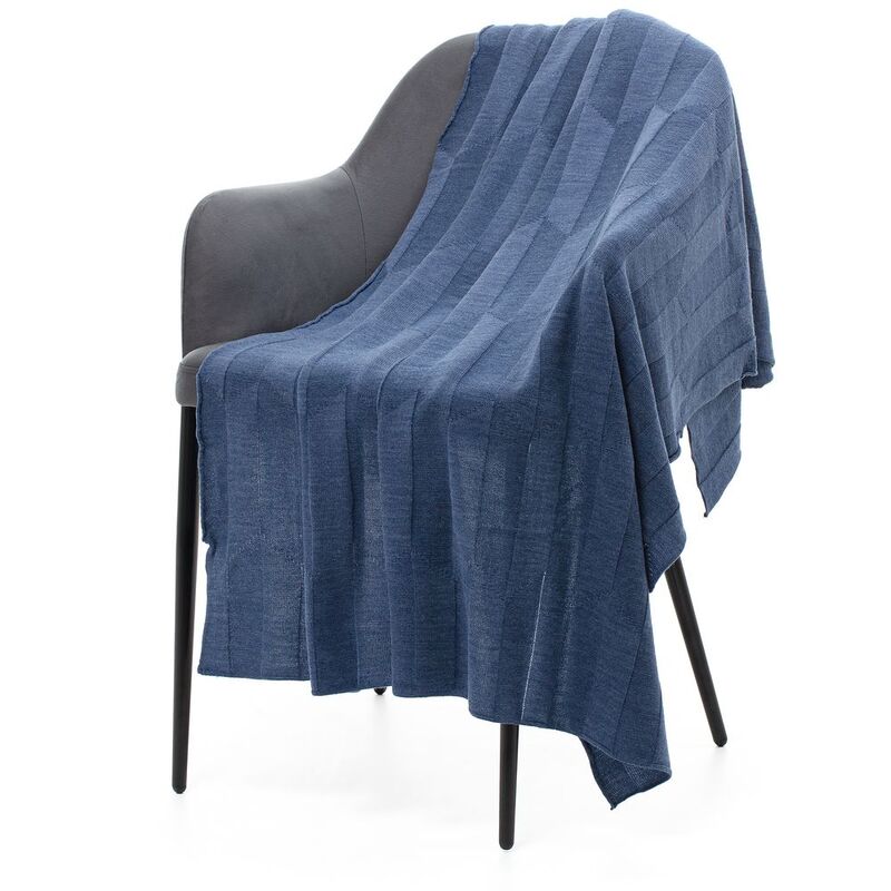 Плед Rombus, синий меланж (джинс) арт.19623.45