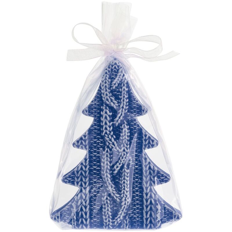 Свеча Kniteam, елка, синяя арт.19335.40