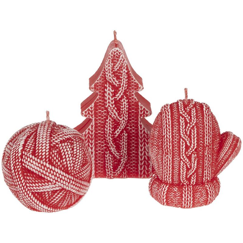 Свеча Kniteam, елка, красная арт.19335.50