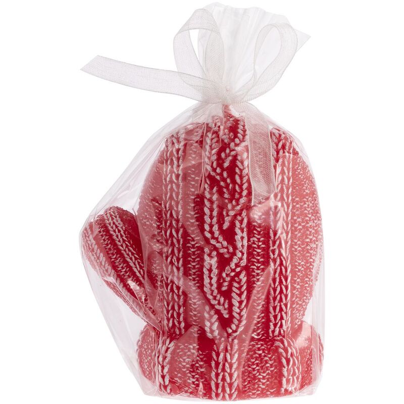 Свеча Kniteam, варежка, красная арт.19336.50