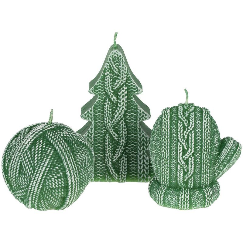 Свеча Kniteam, варежка, зеленая арт.19336.90