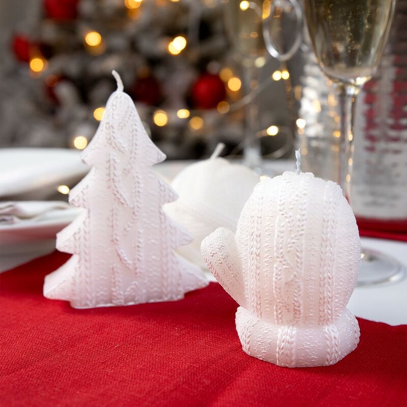 Свеча Kniteam, клубок, белый арт.19337.60