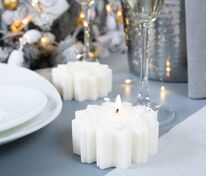 Свеча Snowflame 1, белая, 8 см арт.19341.60