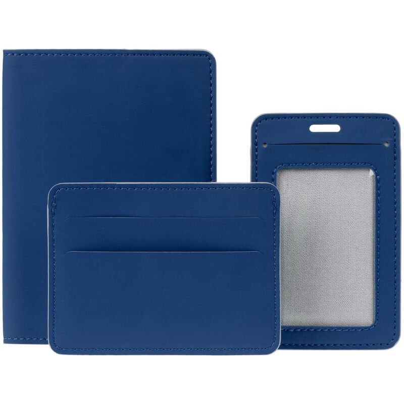 Чехол для пропуска Shall Simple, синий арт.19094.40