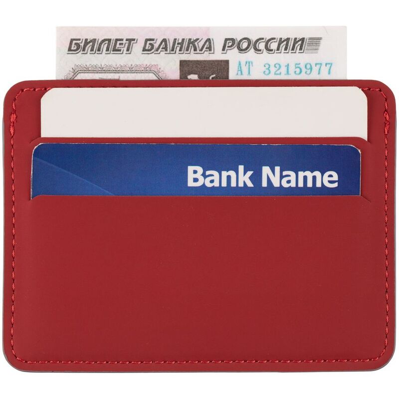 Чехол для карточек Shall Simple, красный арт.19095.50