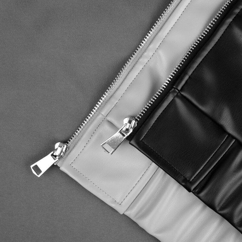 Бомбер из искусственной кожи Univer, серый арт.17402.10