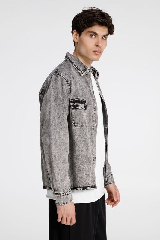 Куртка джинсовая O3, серая арт.17404.10