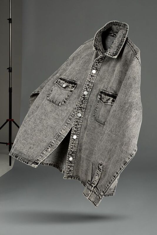 Куртка джинсовая O3, серая арт.17404.10