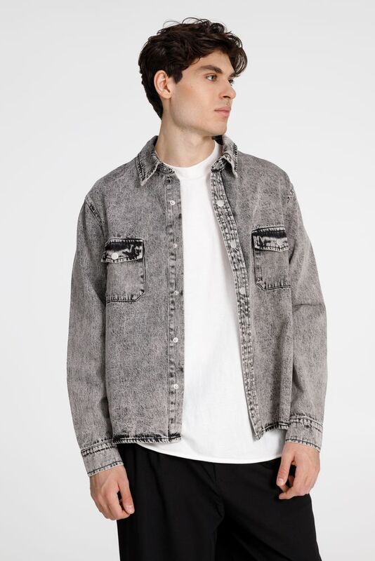 Куртка джинсовая O3, серая арт.17404.10