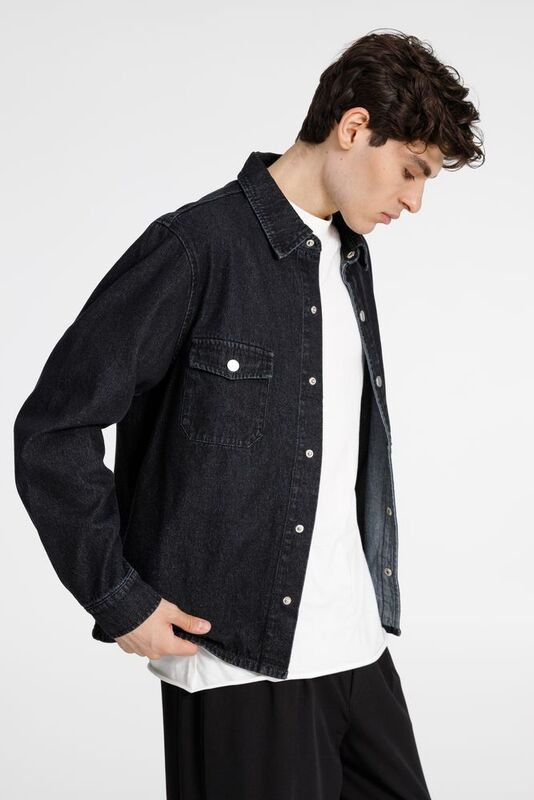 Куртка джинсовая O3, черная арт.17404.30