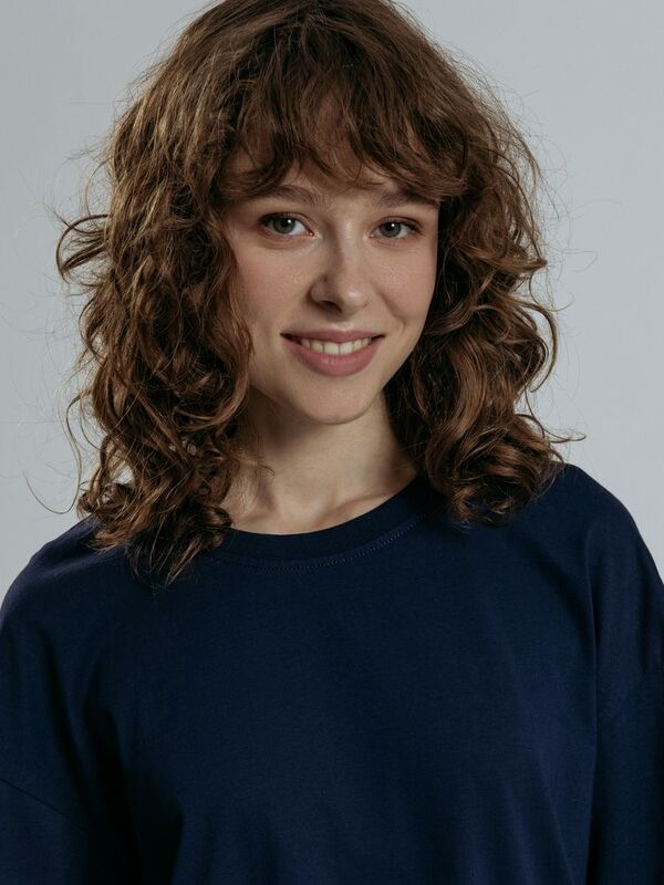 Футболка оверсайз унисекс Base Space, темно-синяя арт.16614.40