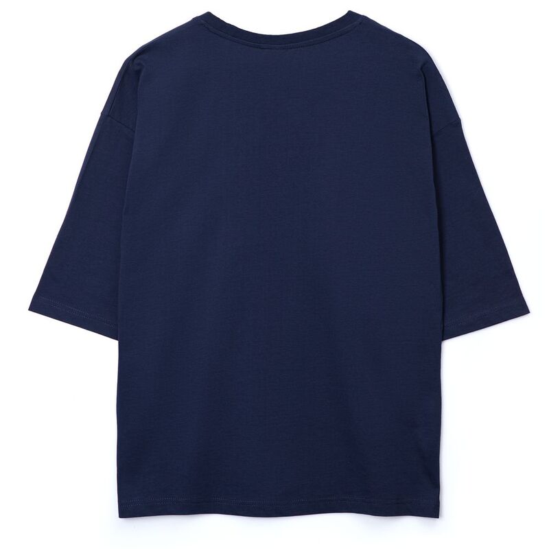 Футболка оверсайз унисекс Base Space, темно-синяя арт.16614.40
