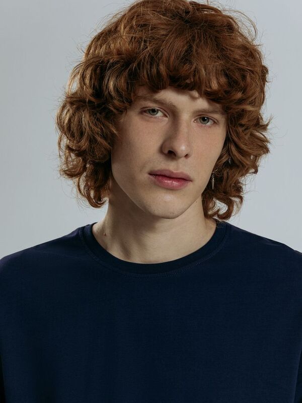 Футболка оверсайз унисекс Base Space, темно-синяя арт.16614.40