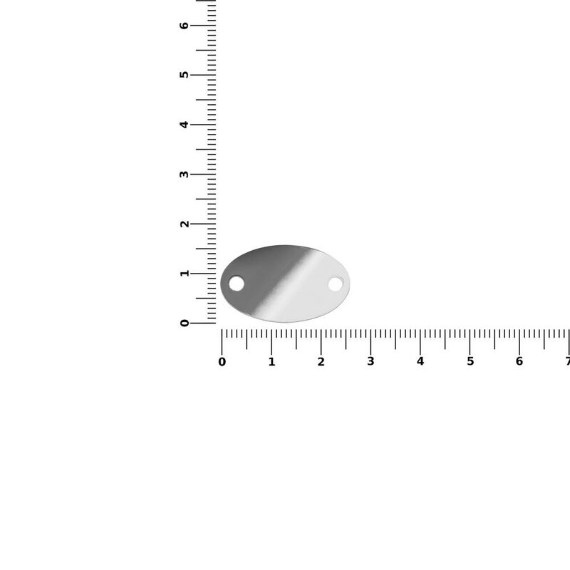 Шильдик металлический Alfa Oval, серебристый глянцевый арт.13843.02