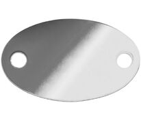 Шильдик металлический Alfa Oval, серебристый глянцевый арт.13843.02
