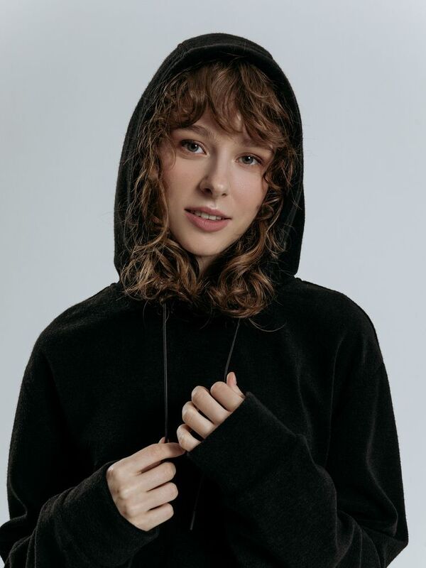 Худи унисекс Prima Vista, черное арт.19097.30