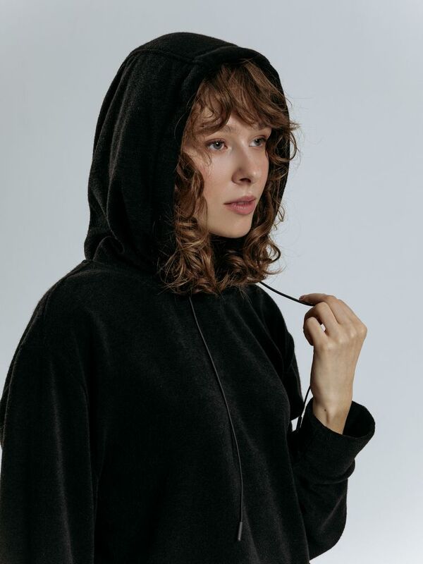 Худи унисекс Prima Vista, черное арт.19097.30