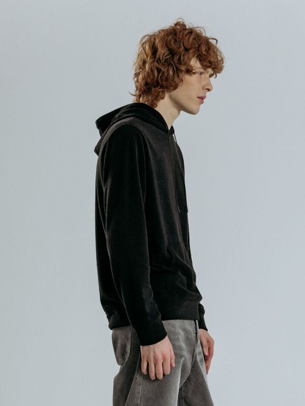 Худи унисекс Prima Vista, черное арт.19097.30