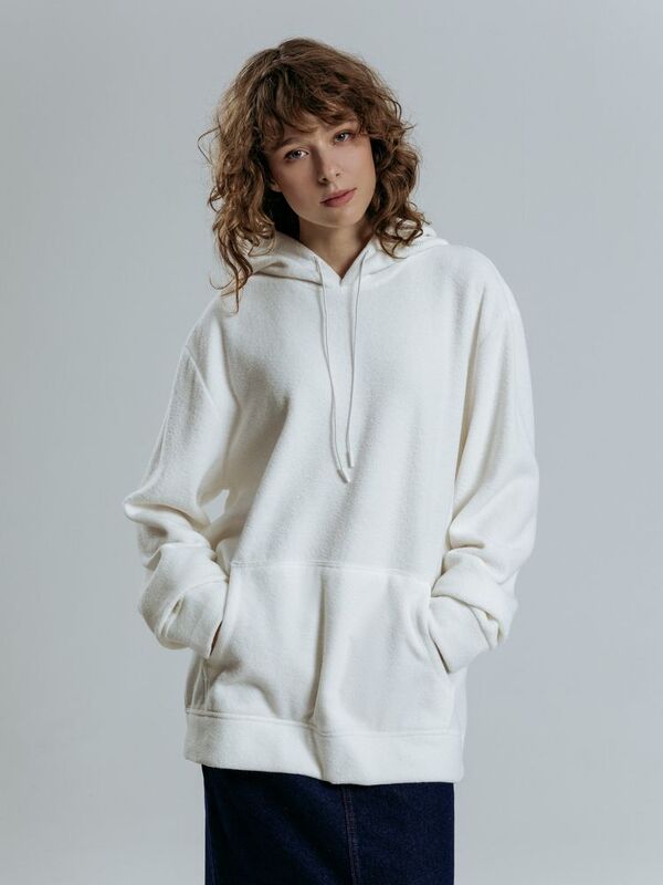 Худи унисекс Prima Vista, белое арт.19097.60