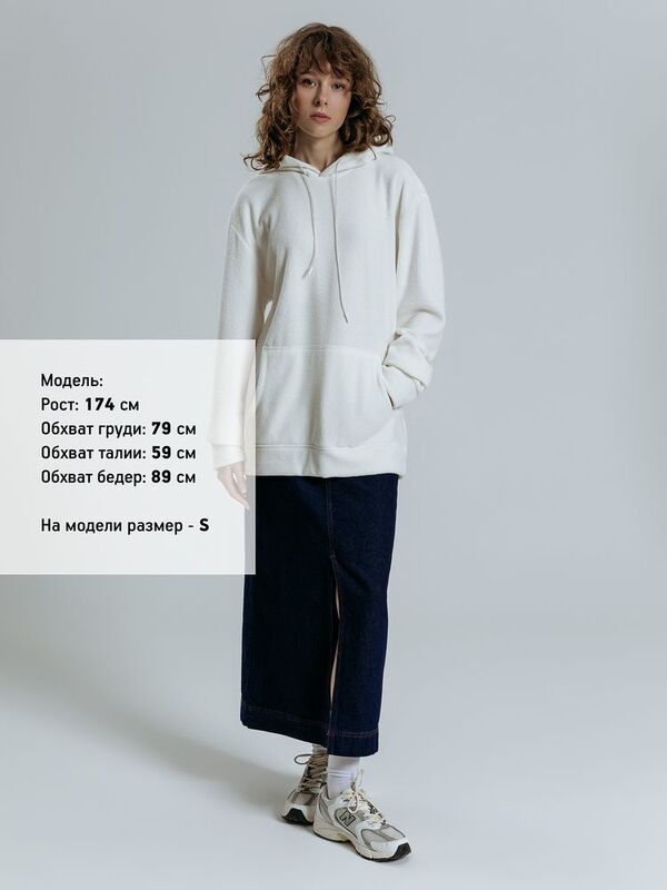 Худи унисекс Prima Vista, белое арт.19097.60