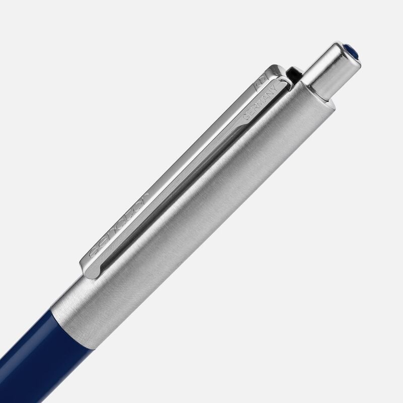 Ручка шариковая Senator Point Metal, ver.2, темно-синяя арт.23317.40