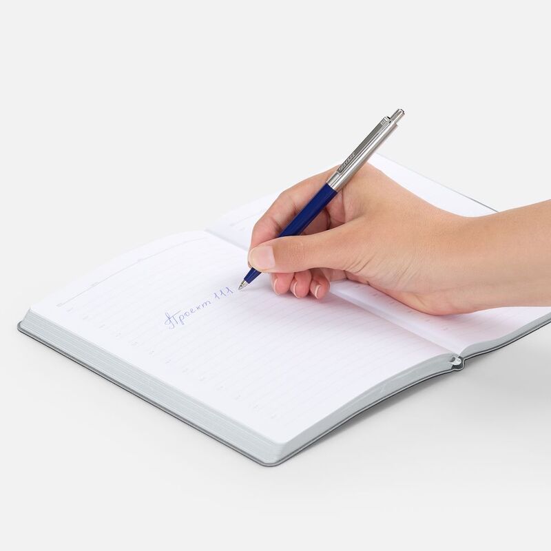 Ручка шариковая Senator Point Metal, ver.2, темно-синяя арт.23317.40