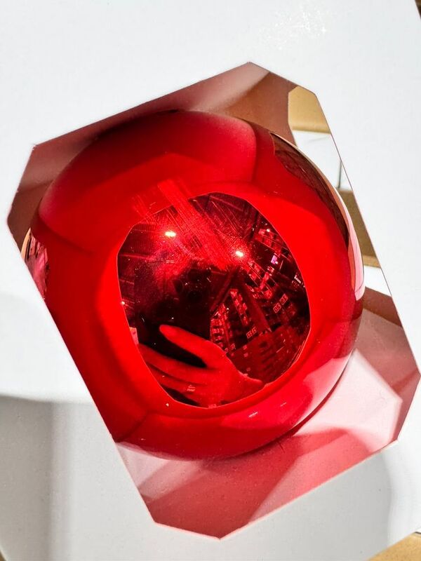 Оформительский шар Finery, 8 см, глянцевый красный арт.17678.50