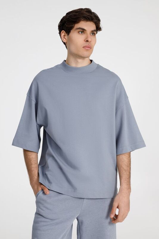 Футболка оверсайз унисекс T9, серая арт.18402.10