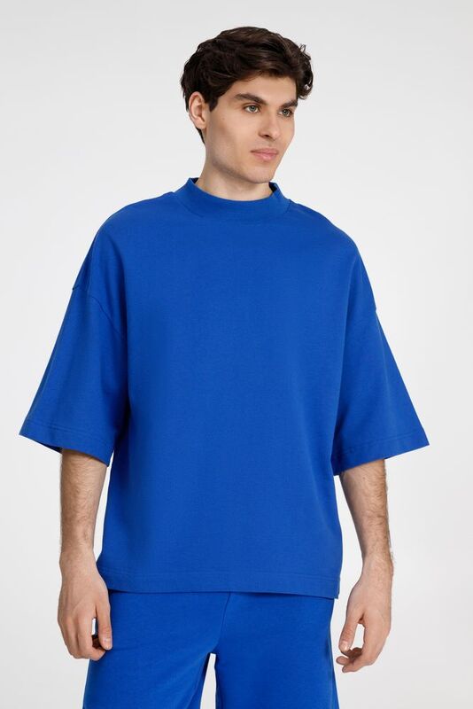 Футболка оверсайз унисекс T9, синяя арт.18402.40